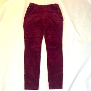 Banana Republic Factory Corduroy Skinny Pants In Beet Root Women’s Size 25